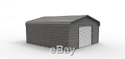 STEEL Garage Workshop Fully Enclosed Metal Building 12x21x7 FREE SETUP DELIVERY