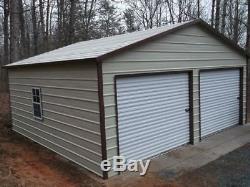 Steel 2 Car Garage 24x31x9 Metal Building Down Payment FREE DELIVERY SETUP CA