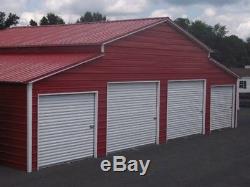 Steel Building Metal Barn 44x31 4 Garage Doors FREE DELIVERY SETUP