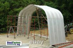 Steel Factory 30x30x14 Metal Gambrel Arch Style Building Kit Carport No Ends