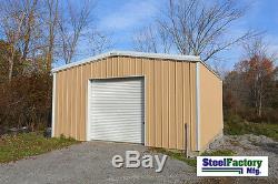 Steel Factory Mfg 16x20x9 Galvanized Metal Storage Steel Garage Building Kit