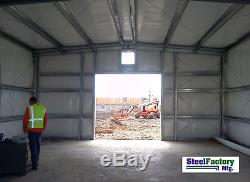Steel Factory Mfg 24x24x12 Galvanized Steel Metal Storage Garage Building Kit