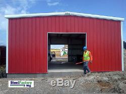 Steel Factory Mfg 24x24x12 Galvanized Steel Metal Storage Garage Building Kit