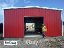 Steel Factory Mfg 24x24x8 Galvanized Steel Metal Storage Garage Building Kit