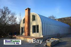 Steel Factory Mfg S30x50x17 Prefab Metal Arch Cover Storage Building RV Shelter