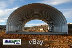 Steel Factory Mfg S30x50x17 Prefab Metal Arch Cover Storage Building RV Shelter