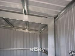 Steel Metal 2-Car Garage Building Kit 576 sq workshop barn shed prefab storage