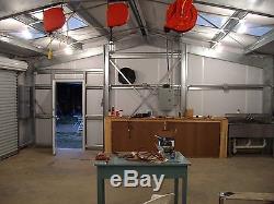 Steel Metal 2-Car Garage Building Kit 720 sq workshop barn shed prefab storage