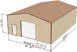 Steel Metal Garage Building Kit 1200 sq workshop barn shed prefab storage