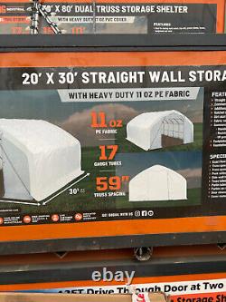 TMG 20'x30' Straight Wall Peak Storage Shelter Building Retail $3,999