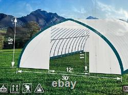 TMG 30' x 80' Peak PE Fabric Storage Building Barn with 5ft ARCH SPACING