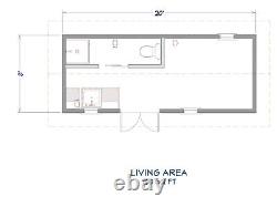 2023 1 chambre à coucher 1 salle de bain 8x20 Mobile Home fabriqué en IL Prêt à emménager, frais de livraison inclus