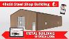 40x60 Steel Shop Building Metal Building Construction 3d Custom Design Tour