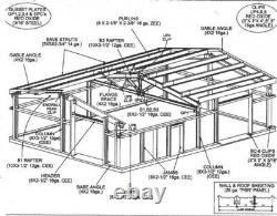 50x100x16 Bâtiment en acier SIMPSON Kit de construction de garage en métal pour magasin de stockage