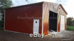 Acier 2 Voitures Garage Carport Atelier 24x26x9 Metal Building Livraison Gratuite Setup