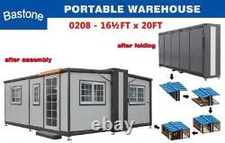 Bastone Extensible Prefab House Mobile Home Portable Container Office 16x20ft