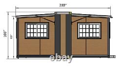 Bastone Extensible Prefab House Mobile Home Portable Container Office 16x20ft