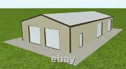 Bâtiment En Acier 36x65 Simpson Metal Building Kit Garage Atelier Barn
