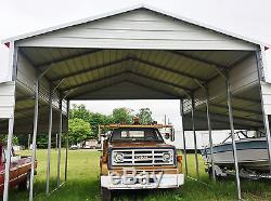 Bâtiment En Acier 42x21 Carport Barn Style Shelter Garage Garage Configuration Gratuite Livraison