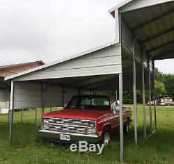Bâtiment En Acier 42x21 Carport Barn Style Shelter Garage Garage Configuration Gratuite Livraison
