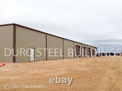 Bâtiment d'entrepôt en acier DuroBEAM de 95'x200'x20' en métal clair de type Red Iron - EN DIRECT