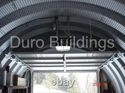 Bâtiment de stockage en acier DuroSPAN 40x40x16 avec kit de quonset métallique à extrémités ouvertes - DiRECT