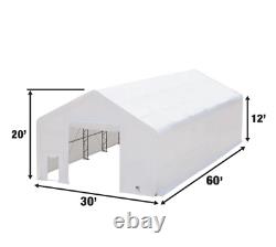 Bâtiment de stockage en tissu PVC double poutre TMG 30'x60' (17 oz) (détail 19 999 $)