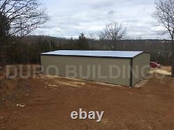 Bâtiment en acier DuroBEAM de 50'x80'x18' pour atelier de réparation de voitures, camions et bus - Kit Direct