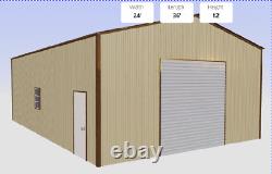 Bâtiment en acier de 24x35x12 livré et installé 14 790 $ Vérifiez les états disponibles