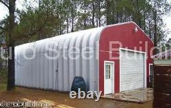 Durospan Steel 25x40x13 Metal Garage Home Building Kits Open Ends Factory Direct