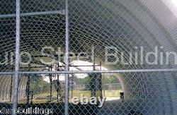 Durospan Steel 40x50x16 Metal Building Kit Pitch & Batting Cage Open Ends Direct