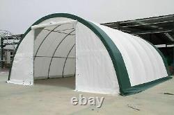 Gm 30x65x15 Canvas Fabric Coverall Storage Building Shop Shelter Garage Shed