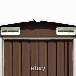 Jardin Shed 228.3 Metal Brown Storage House Outdoor Garage Building Mobilier