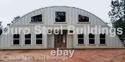 Kits de construction de maison DIY en acier DuroSPAN Steel 51'x20'x17' Metal Quonset avec extrémités ouvertes - DiRECT