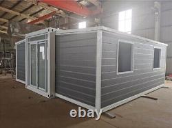 Maison conteneur mobile extensible de 20 pieds avec SALLE DE BAIN VIDE incluse