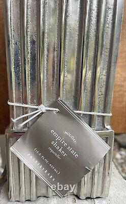 Pottery Barn Empire State Building - Shaker à cocktail en acier métallique, sculpture d'art, NYC