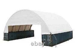 Structure de stockage de toit de hangar de conteneur de toile de tente à double treillis 60'x40'x20' en PVC de 22 oz
