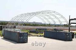Structure de stockage de toit de hangar de conteneur de toile de tente à double treillis 60'x40'x20' en PVC de 22 oz