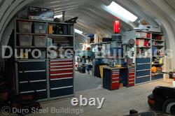 Vente de bâtiment en acier DuroSPAN 25x42x14 Kit de garage boutique DIY avec extrémités ouvertes DiRECT